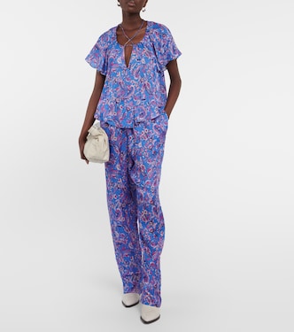 Penelope printed silk-blend top | Isabel Marant
