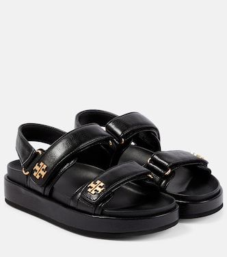 Kira leather platform sandals | Tory Burch