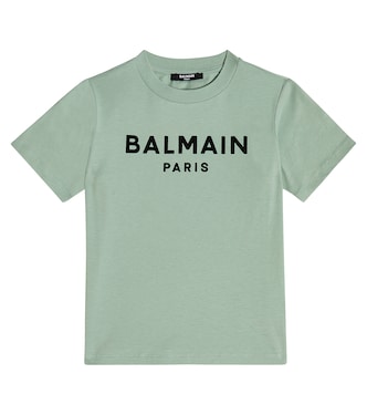 로고 코튼 저지 티셔츠 | Balmain Kids
