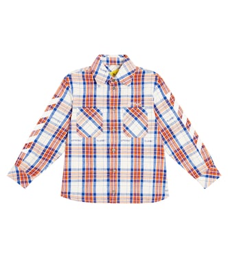 Camisa de mezcla de algodón a cuadros | Off-White Kids