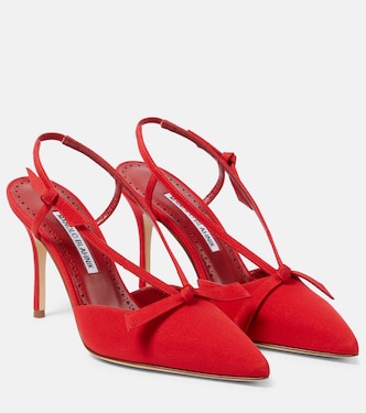 Corintia bow-detail slingback pumps | Manolo Blahnik