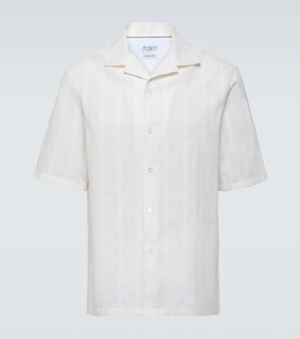 Camicia Panama in cotone a righe | Brunello Cucinelli