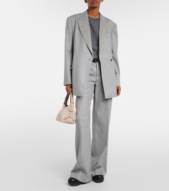 Embellished cotton-blend T-shirt | Brunello Cucinelli
