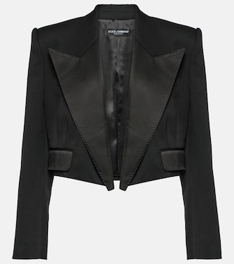 Blazer cropped in lana e seta | Dolce&Gabbana