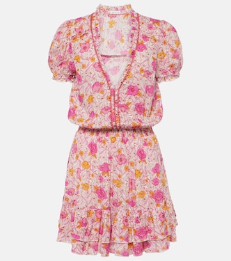 Vestido corto de algodón floral | Poupette St Barth