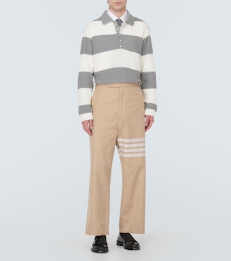 Polo rayé en coton | Thom Browne