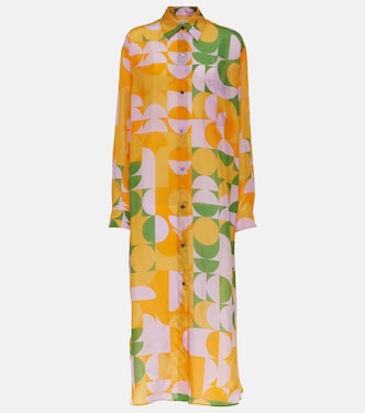 Vestido camisero de seda estampado | Dries Van Noten