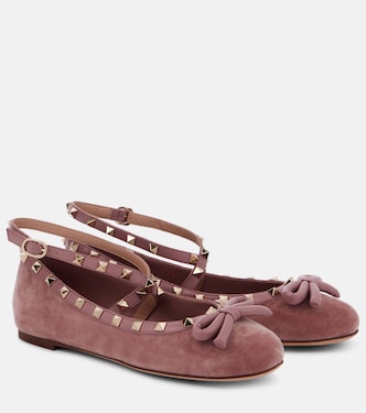 Bailarinas Rockstud de terciopelo | Valentino Garavani