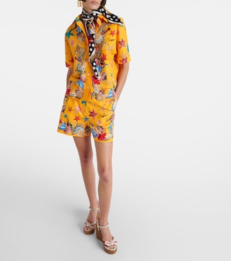 Camisa Capri de algodón estampada | Dolce&Gabbana