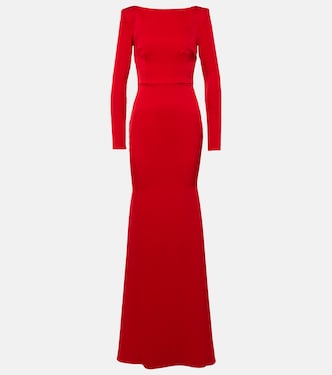 Gathered satin gown | Alex Perry
