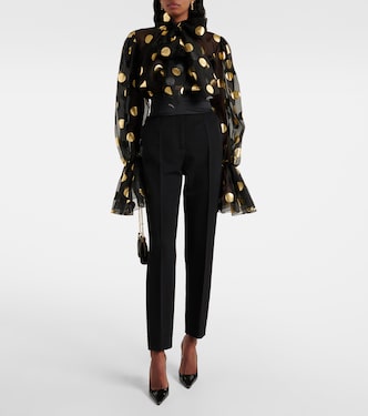 Blouse en jacquard de soie à pois | Dolce&Gabbana