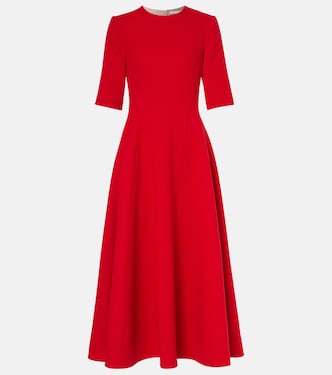 Abito midi Georgie in georgette di lana | Emilia Wickstead