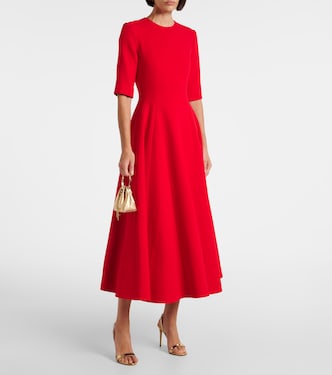 Abito midi Georgie in georgette di lana | Emilia Wickstead