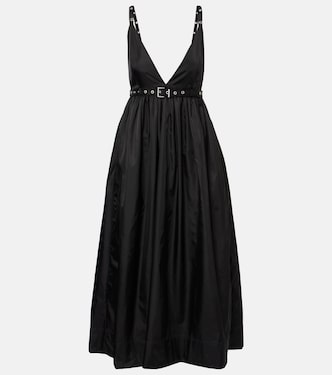Belted duchesse midi dress | Ganni
