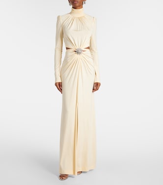 Embellished gathered gown | Rabanne