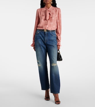 Jeans rectos con efecto desgastado | Dolce&Gabbana