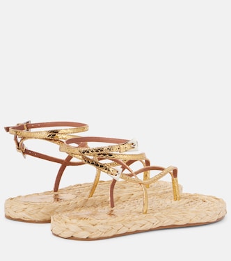 Sandales Hydra en cuir métallisé | Paris Texas