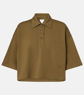 Cropped cotton polo shirt | Bottega Veneta