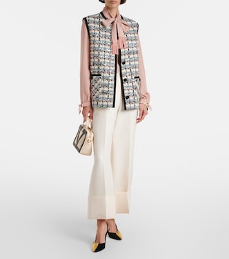 Mossi sequined cotton-blend tweed vest | Valentino
