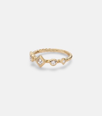 Cable 18kt gold ring with diamonds | David Yurman