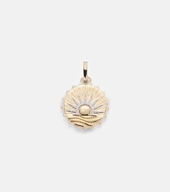Anhänger New Beginnings - Internal Compass aus 18kt Gelbgold mit Diamanten | FoundRae