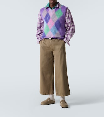 Checked mohair-blend sweater vest | ERL