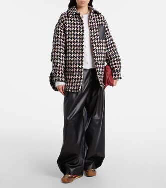 Leather-trimmed overshirt | Loewe