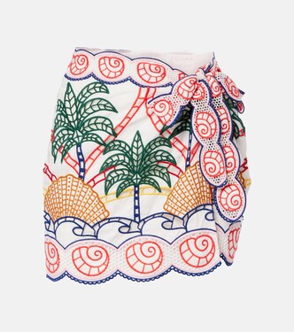 Broderie anglaise cotton wrap skirt | Farm Rio