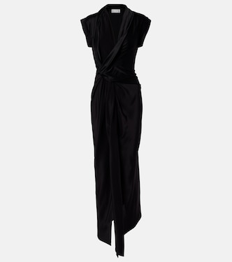 Draped asymmetric midi dress | Victoria Beckham