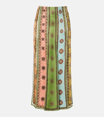 Contina printed jacquard maxi skirt | Alémais
