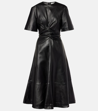 Gathered leather midi dress | Altuzarra