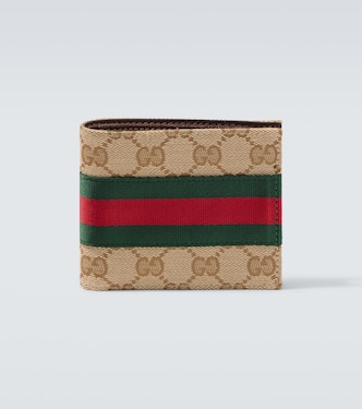 Portemonnaie GG Web Stripe aus Canvas | Gucci