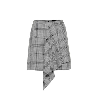Mini-jupe Doleyli en coton et laine à carreaux | Isabel Marant