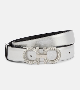 Gancini embellished leather belt | Ferragamo