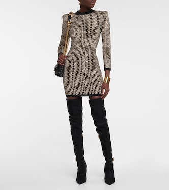 Minikleid Monogram aus einem Wollgemisch | Balmain
