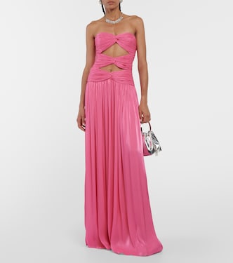 Ambria gathered cutout gown | Costarellos