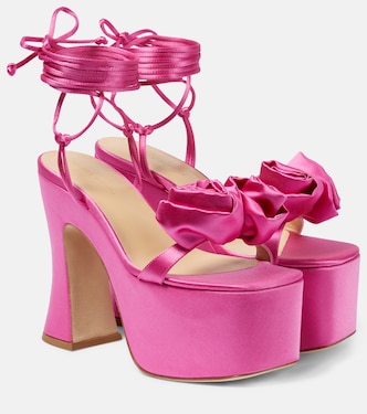 Appliqué satin platform sandals | Magda Butrym