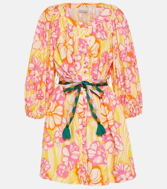 Vestido corto de algodón floral | Alémais