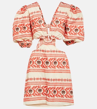 Vestido corto de algodón estampado | Johanna Ortiz