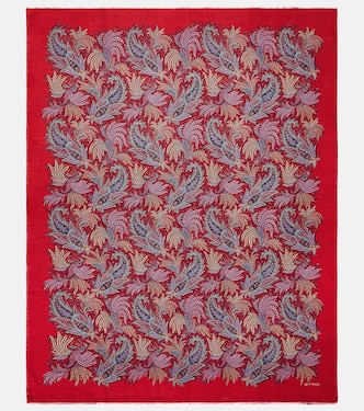 Paisley and checked wool throw | Etro