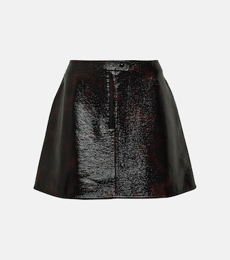 Minifalda de mezcla de algodón estampada | Courrèges