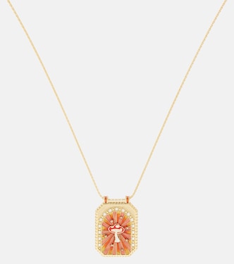 Collana Mushroom Scapular in oro 18kt con diamanti | Marie Lichtenberg