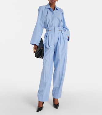 Pantaloni tapered in lana vergine | Victoria Beckham