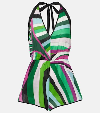 Mono Iride de algodón con cuello halter | Pucci