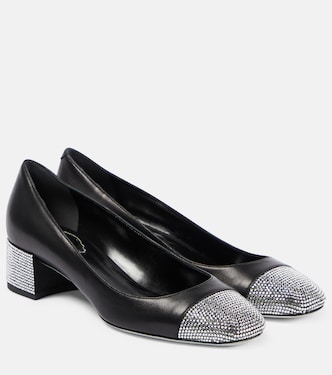 Pumps Kristen in pelle con cristalli | Rene Caovilla