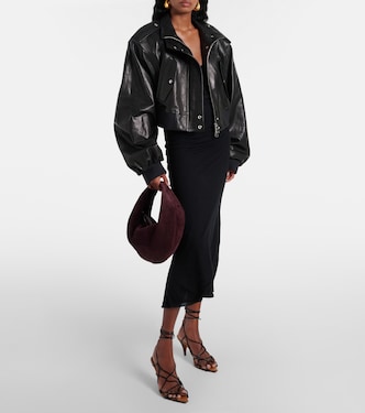 Bomber cropped Kember in pelle  | Khaite