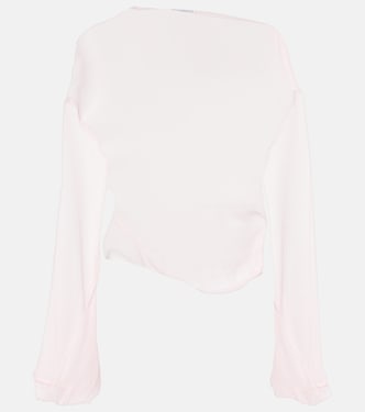 Blusa drapeada translúcida asimétrica | JW Anderson