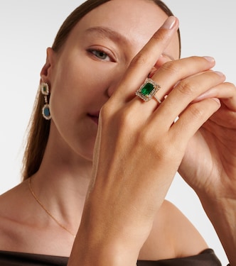 Bague en or 18 ct, émeraude et diamants | Suzanne Kalan
