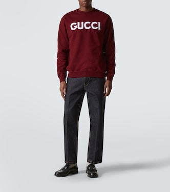 Felpa in jersey di cotone con logo | Gucci