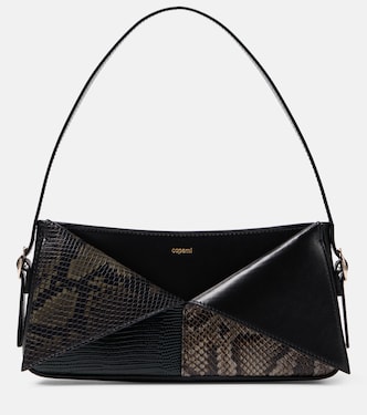 Belt snake-effect leather shoulder bag | Coperni